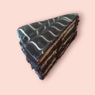 Tranche de cake ganache au chocolat