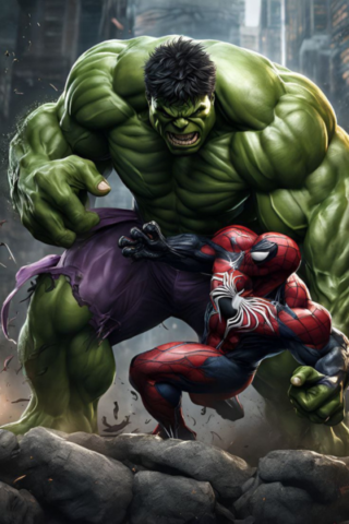 Hulk and spiderman